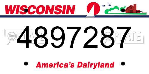 4897287 Wisconsin License Plate