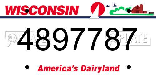 4897787 Wisconsin License Plate