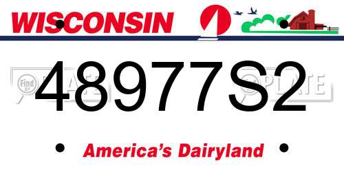 48977S2 Wisconsin License Plate