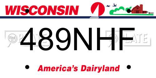 489NHF Wisconsin License Plate
