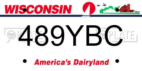 489YBC Wisconsin License Plate