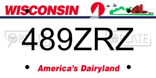 489ZRZ Wisconsin License Plate