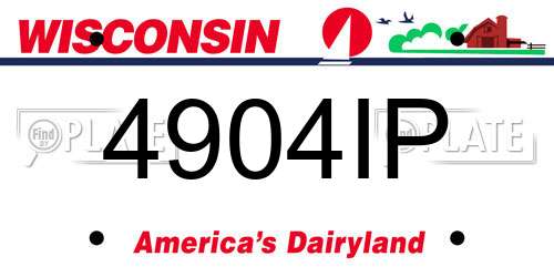 4904IP Wisconsin License Plate