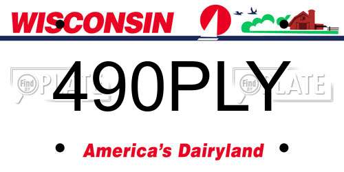 490PLY Wisconsin License Plate
