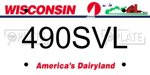 490SVL Wisconsin License Plate