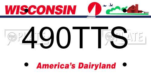 490TTS Wisconsin License Plate