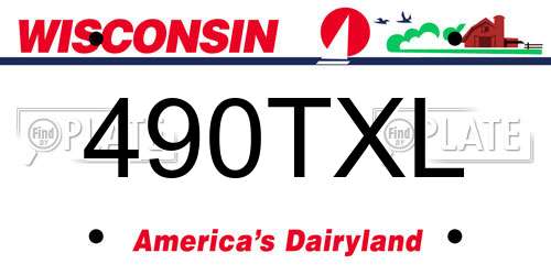 490TXL Wisconsin License Plate