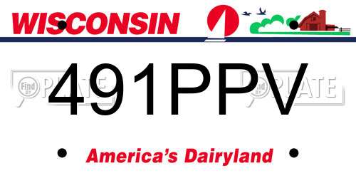 491PPV Wisconsin License Plate