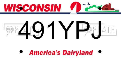 491YPJ Wisconsin License Plate