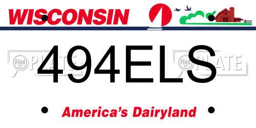494ELS Wisconsin License Plate