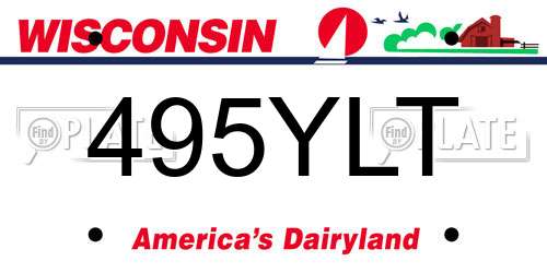 495YLT Wisconsin License Plate