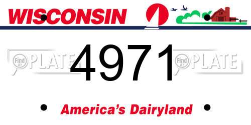 4971 Wisconsin License Plate