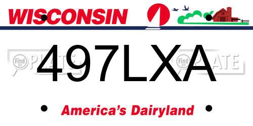 497LXA Wisconsin License Plate