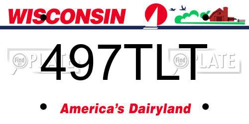 497TLT Wisconsin License Plate