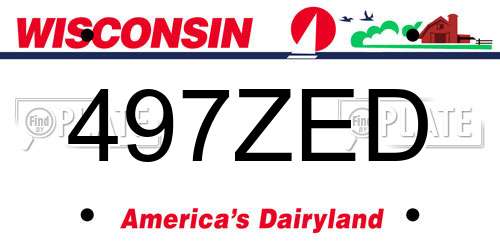 497ZED Wisconsin License Plate