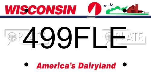 499FLE Wisconsin License Plate