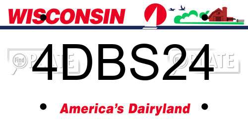 4DBS24 Wisconsin License Plate