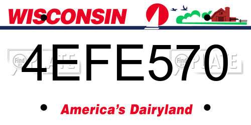 4EFE570 Wisconsin License Plate
