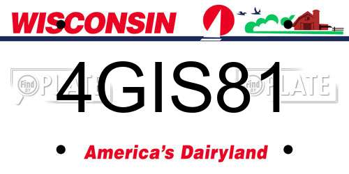 4GIS81 Wisconsin License Plate