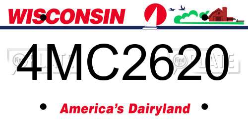4MC2620 Wisconsin License Plate
