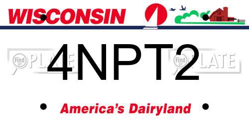 4NPT2 Wisconsin License Plate