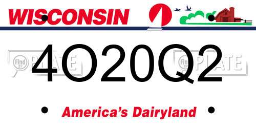 4O20Q2 Wisconsin License Plate