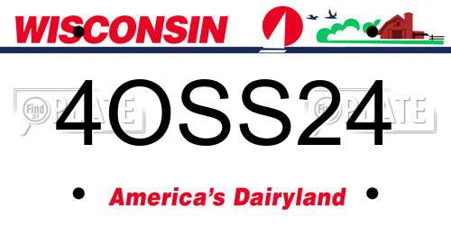 4OSS24 Wisconsin License Plate
