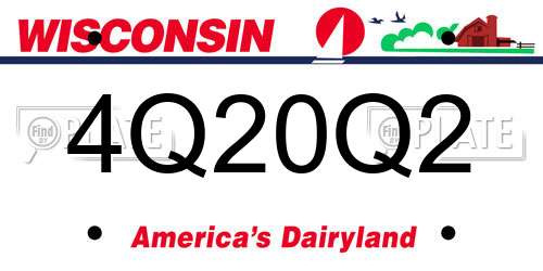 4Q20Q2 Wisconsin License Plate