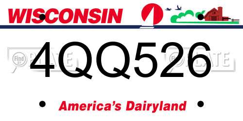 4QQ526 Wisconsin License Plate