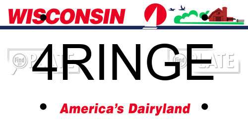 4RINGE Wisconsin License Plate