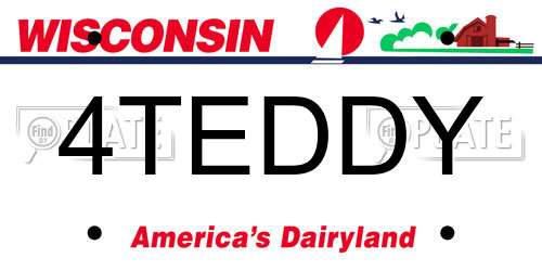 4TEDDY Wisconsin License Plate