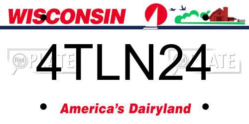 4TLN24 Wisconsin License Plate