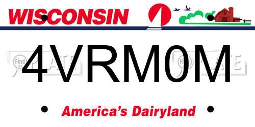 4VRM0M Wisconsin License Plate
