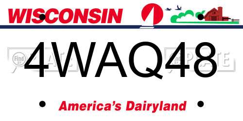 4WAQ48 Wisconsin License Plate