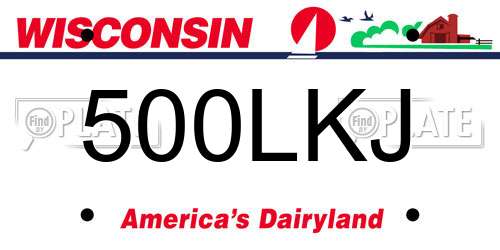 500LKJ Wisconsin License Plate