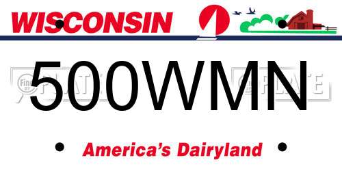 500WMN Wisconsin License Plate