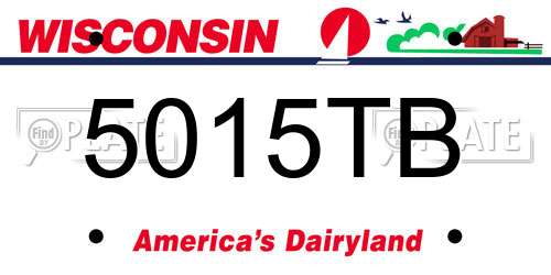 5015TB Wisconsin License Plate