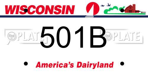 501B Wisconsin License Plate