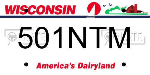 501NTM Wisconsin License Plate