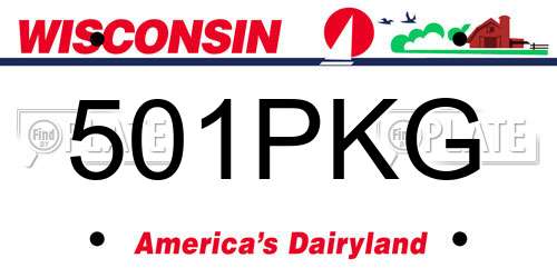 501PKG Wisconsin License Plate