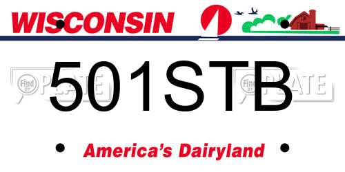 501STB Wisconsin License Plate