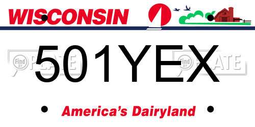 501YEX Wisconsin License Plate