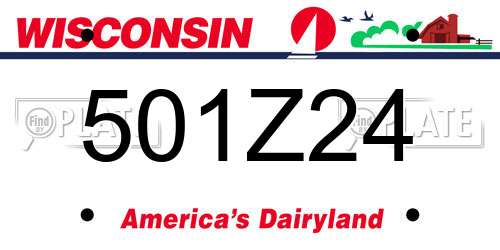 501Z24 Wisconsin License Plate
