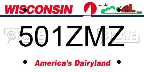 501ZMZ Wisconsin License Plate