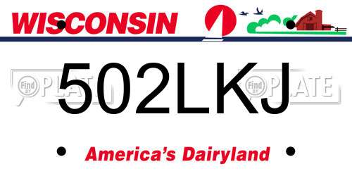 502LKJ Wisconsin License Plate
