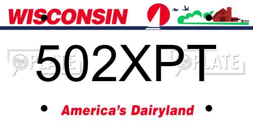 502XPT Wisconsin License Plate