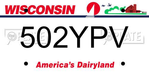 502YPV Wisconsin License Plate