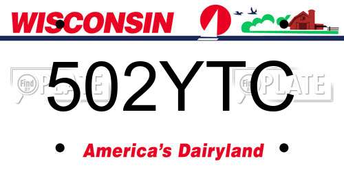 502YTC Wisconsin License Plate