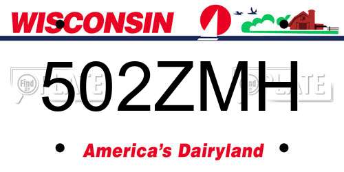 502ZMH Wisconsin License Plate