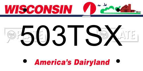 503TSX Wisconsin License Plate
